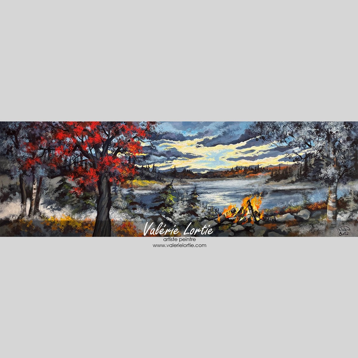 Douce nature d'automne, 12 x 36 in