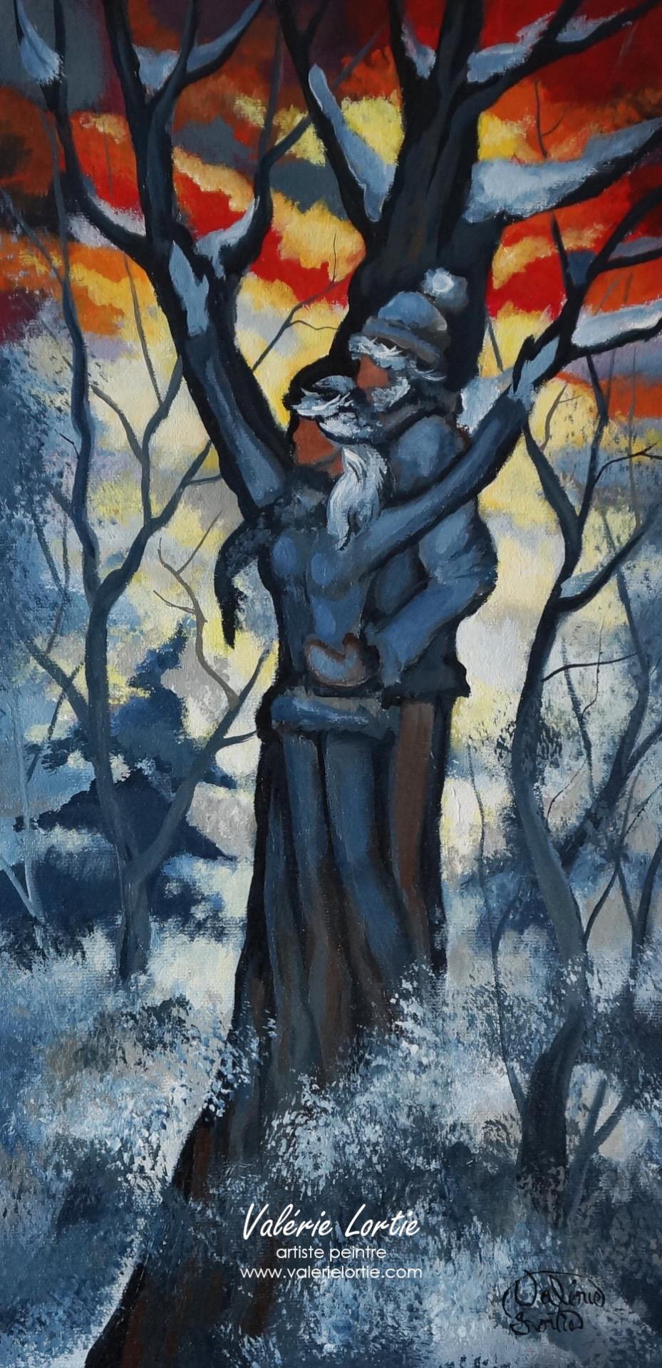 Tendresse hivernale, 8 x16in